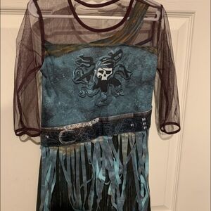 Disney Pirate Costume - Teal and Black